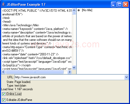 JEditorPane Example 17