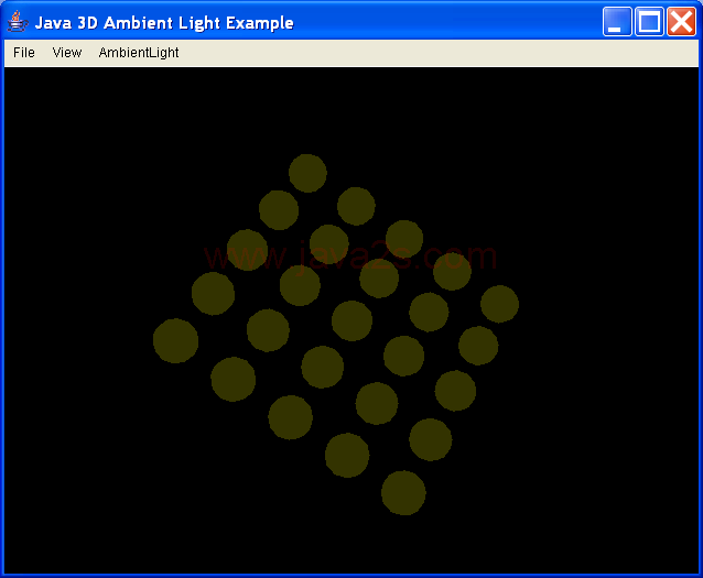 ExAmbientLight - illustrate use of ambient lights