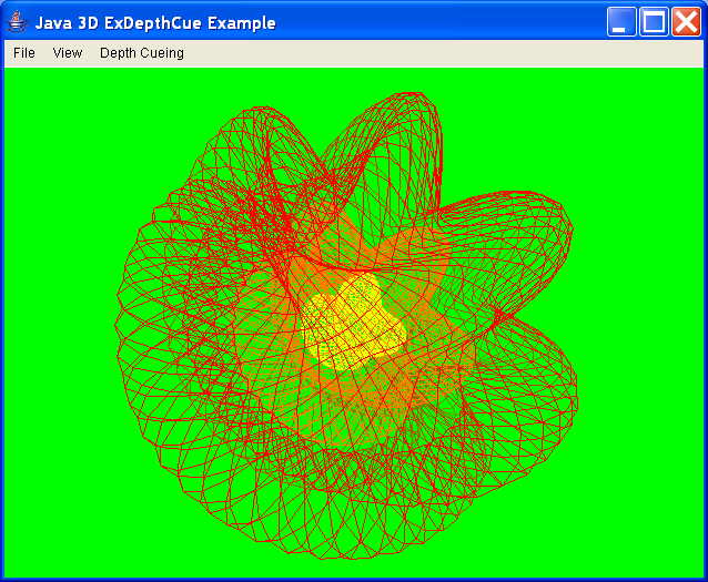 ExDepthCue - illustrate use of exponential fog for depth-cueing