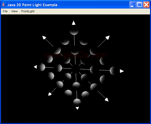 ExPointLight - illustrate use of point lights