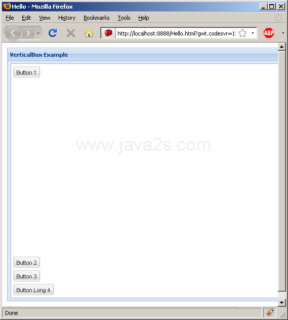 Spaced VerticalBox Layout (Ext GWT)
