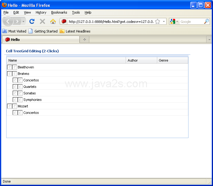 TreeGrid example (Ext GWT)