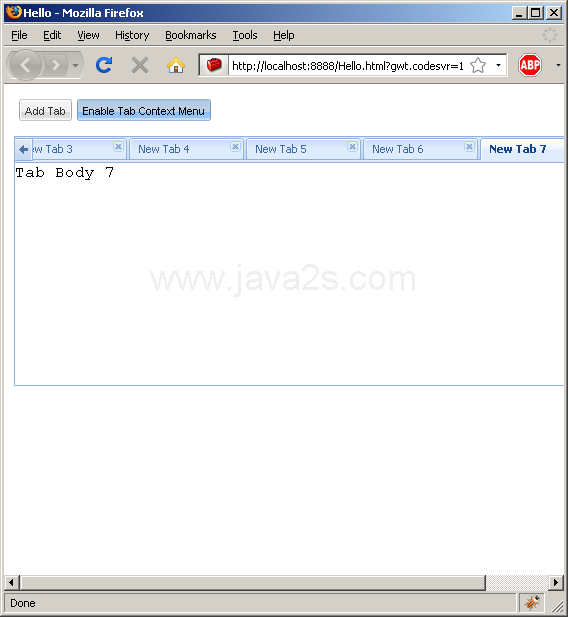 Using HorizontalPanel to hold buttons (Ext GWT)