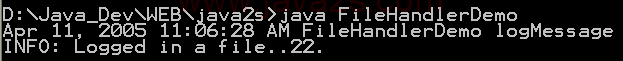 Java的日志：文件处理程序演示
