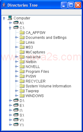 File folder Tree with icons