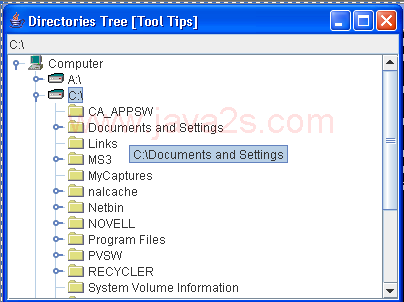 文件树工具提示