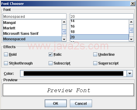 Advanced Font Chooser revised by pole