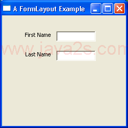 FormLayout Example