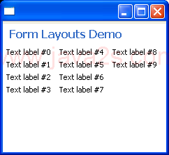 FormLayouts实例