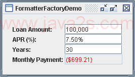 Formatter Factory Demo