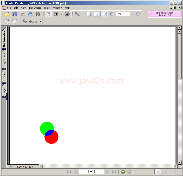 Graphics2D Circle Intersect