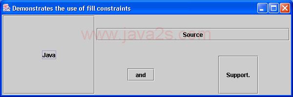 GridBagLayout with weightx and weighty constraints