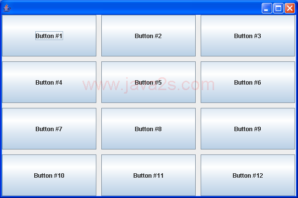 GridLayout Pane