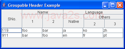 Groupable (组合)标题范例