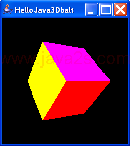 HelloJava3Dbalt一个单一的，旋转立方体