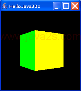HelloJava3Dc使一个单一的，旋转的立方体
