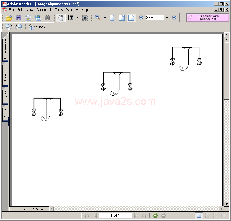 Image Alignment in PDF document