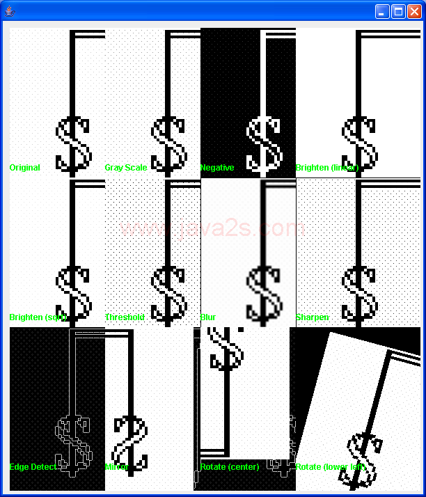 Gray scale image operation