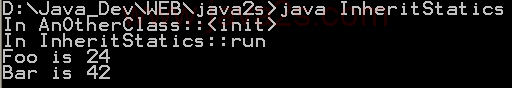 Show that you do inherit static fields