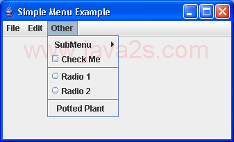 Building menus and menu items: Accelerators and mnemonics