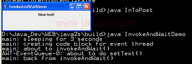 Swing and thread: invoke and wait