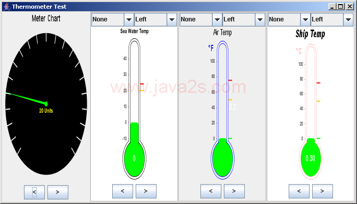 JFreeChart: Thermometer Demo