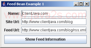JGoodies Binding: Feed Bean Example 1
