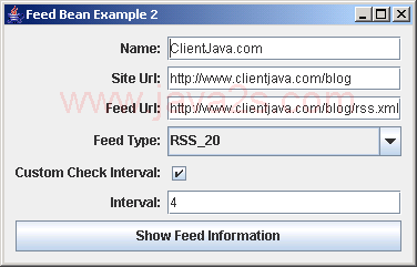 JGoodies Binding: Feed Bean Example 2