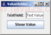 JGoodies Binding: Value Holder Example