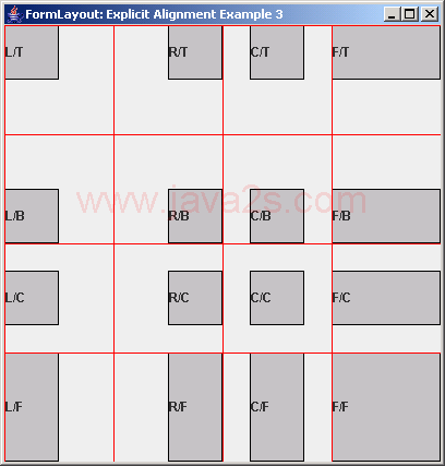 FormLayout: Explicit Alignment Example 3