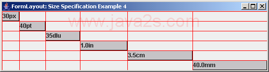FormLayout: Size Specification Example 4