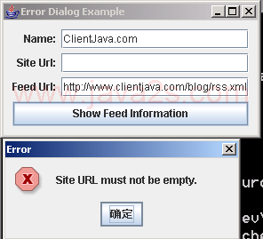 Error Dialog Example