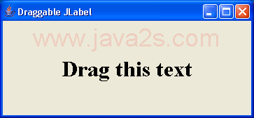 JLabel Drag Source 