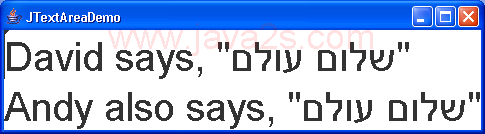 TextArea with Unicode