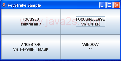 KeyStroke Sample