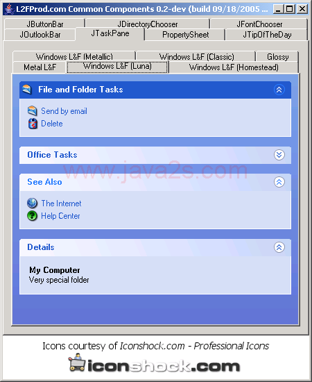 TaskPane ：窗口Luna风格