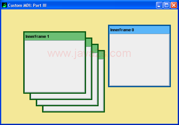 LayeredPane Demo 2: Custom MDI