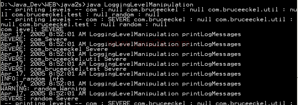 Logging Level Manipulation