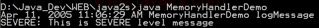 Java log: Memory Handler Demo