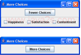 Demo to show a way of having More Choices or Less Choices