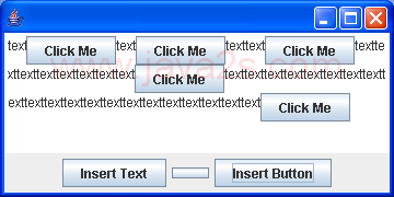 图标，组件和文字可以被添加到JTextPane