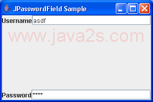 Password Field Sample