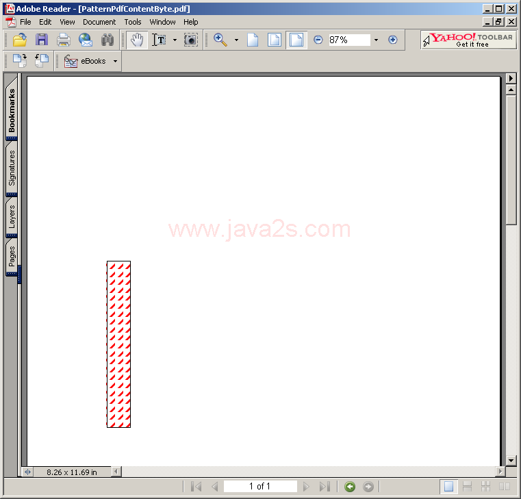Pattern by PdfContentByte