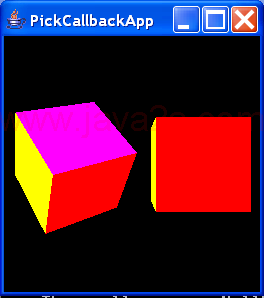 PickCallbackApp renders two interactively rotatable cubes