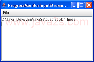 Progress Monitor InputStream Test