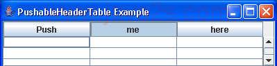 Pushable表头范例