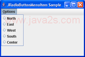 RadioButton Menu Sample