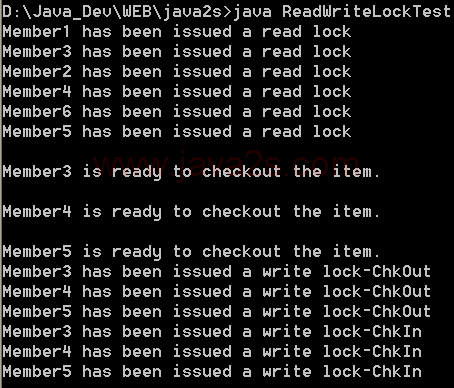 Read Write Lock Test