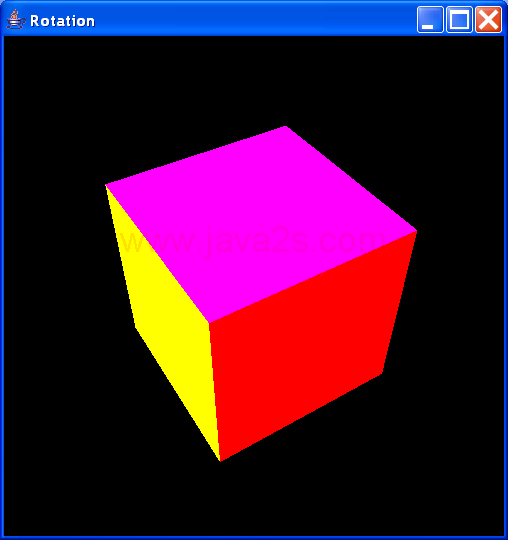 Rotations in a three-dimensional space