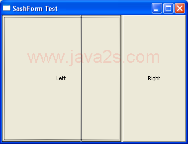 Demonstrates SashForm